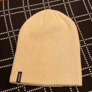 Burton cream beanie hat